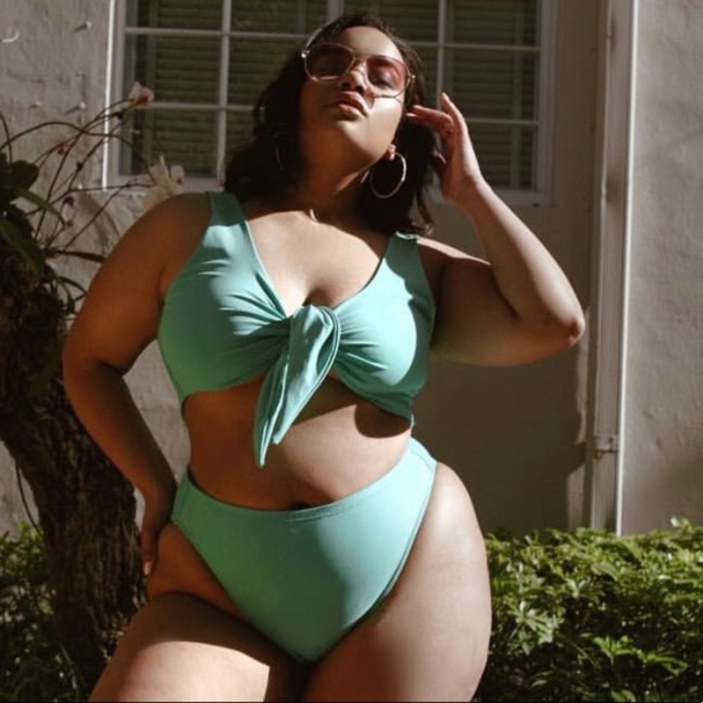 Denise Mercedes X Rebdolls Green Zinnia Swim